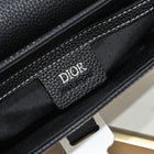 Black Real Leather Mini Saddle Messenger Bag