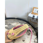 Women Straw Mini Bag with Pink