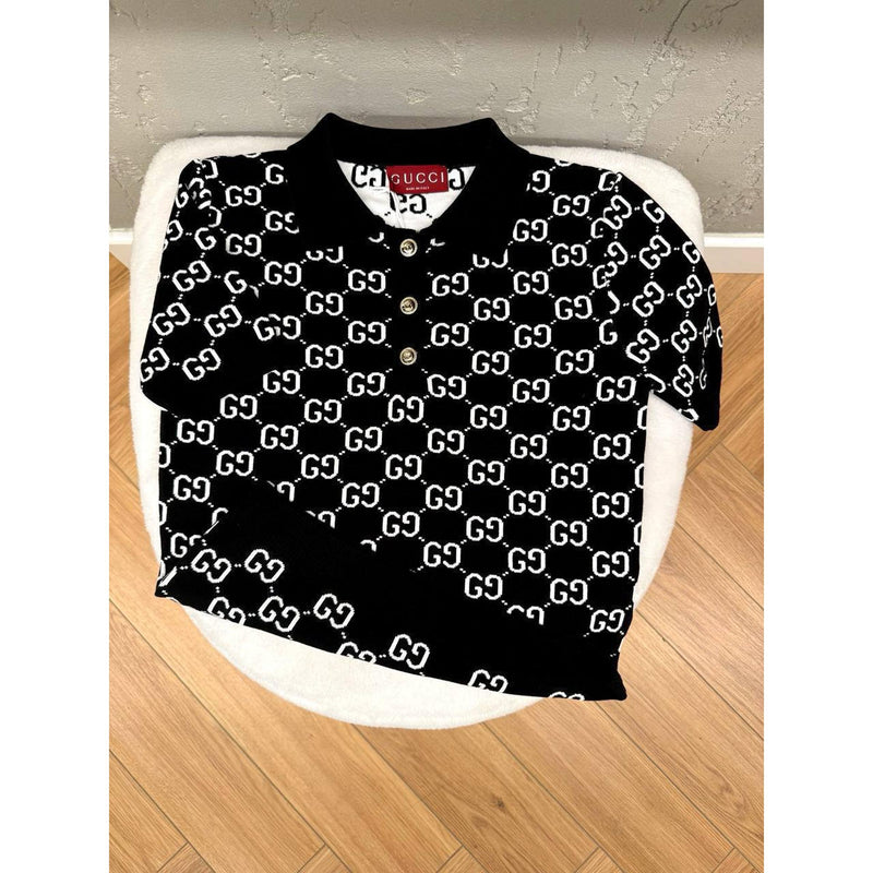 Black Knitted Women Monogram