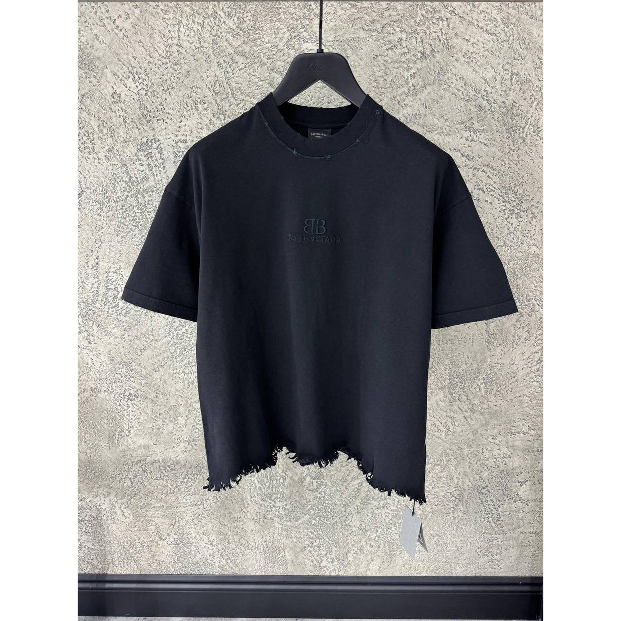 Black Oversized Ripped T-shirt