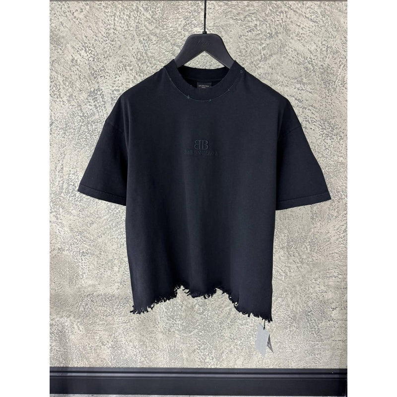 Black Oversized Ripped T-shirt