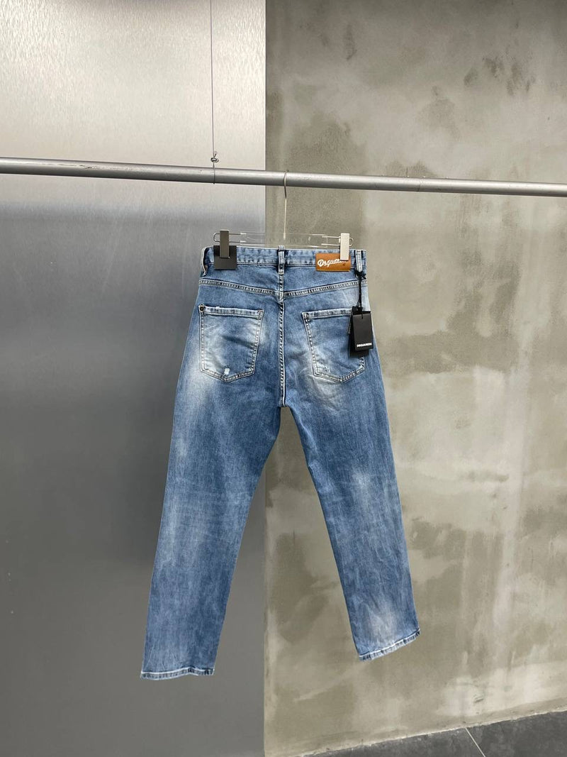 Light Blue Straight Leg Jeans