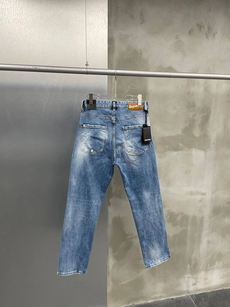 Light Blue Straight Leg Jeans