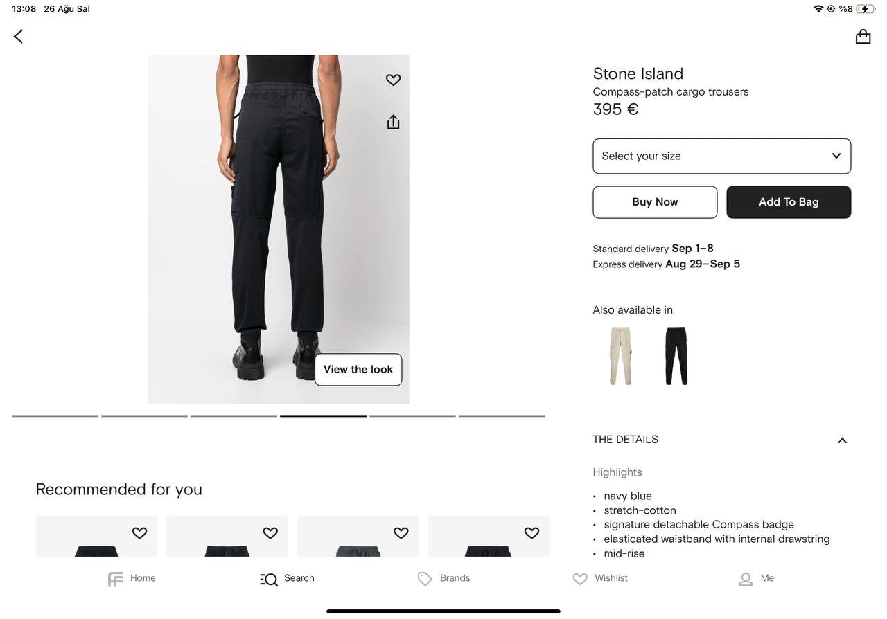 Black & Green Cargo Pants