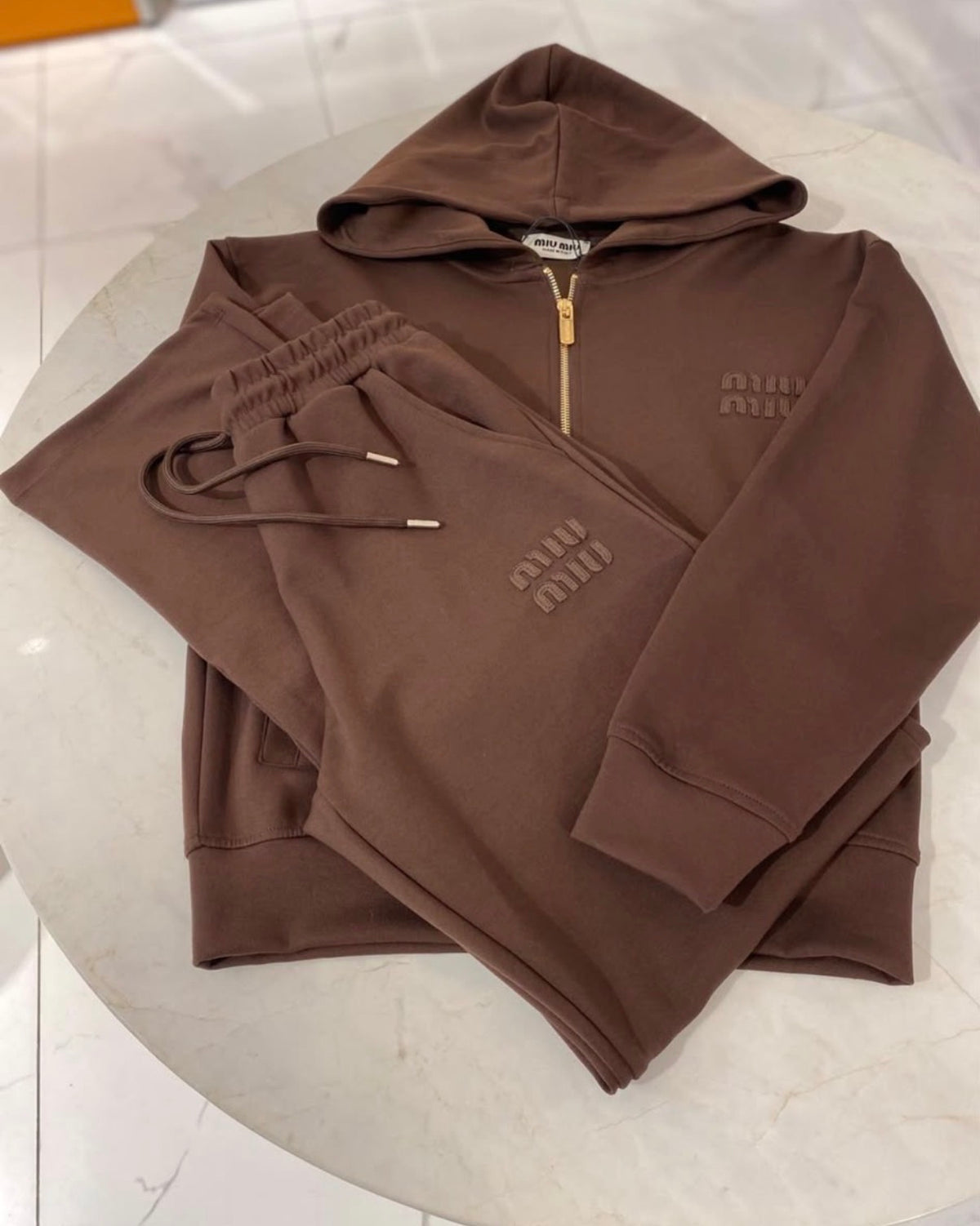Brown Cotton Tracksuit