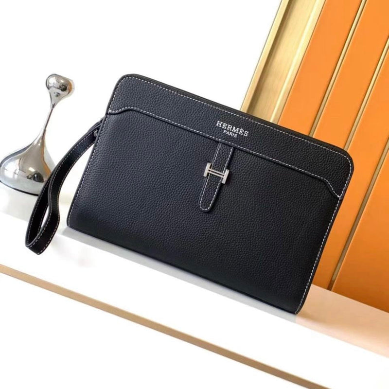 Black Leather Clutch (Box included)