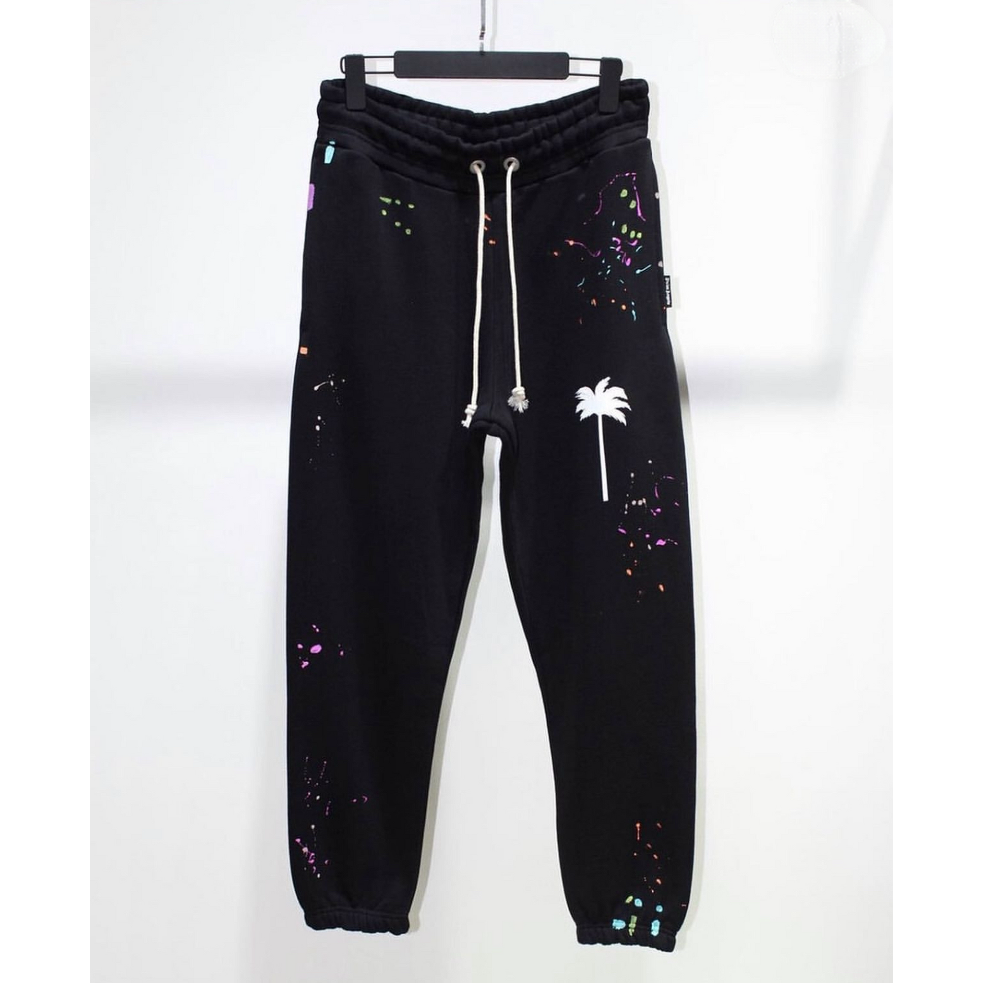Black Cotton Track Pants
