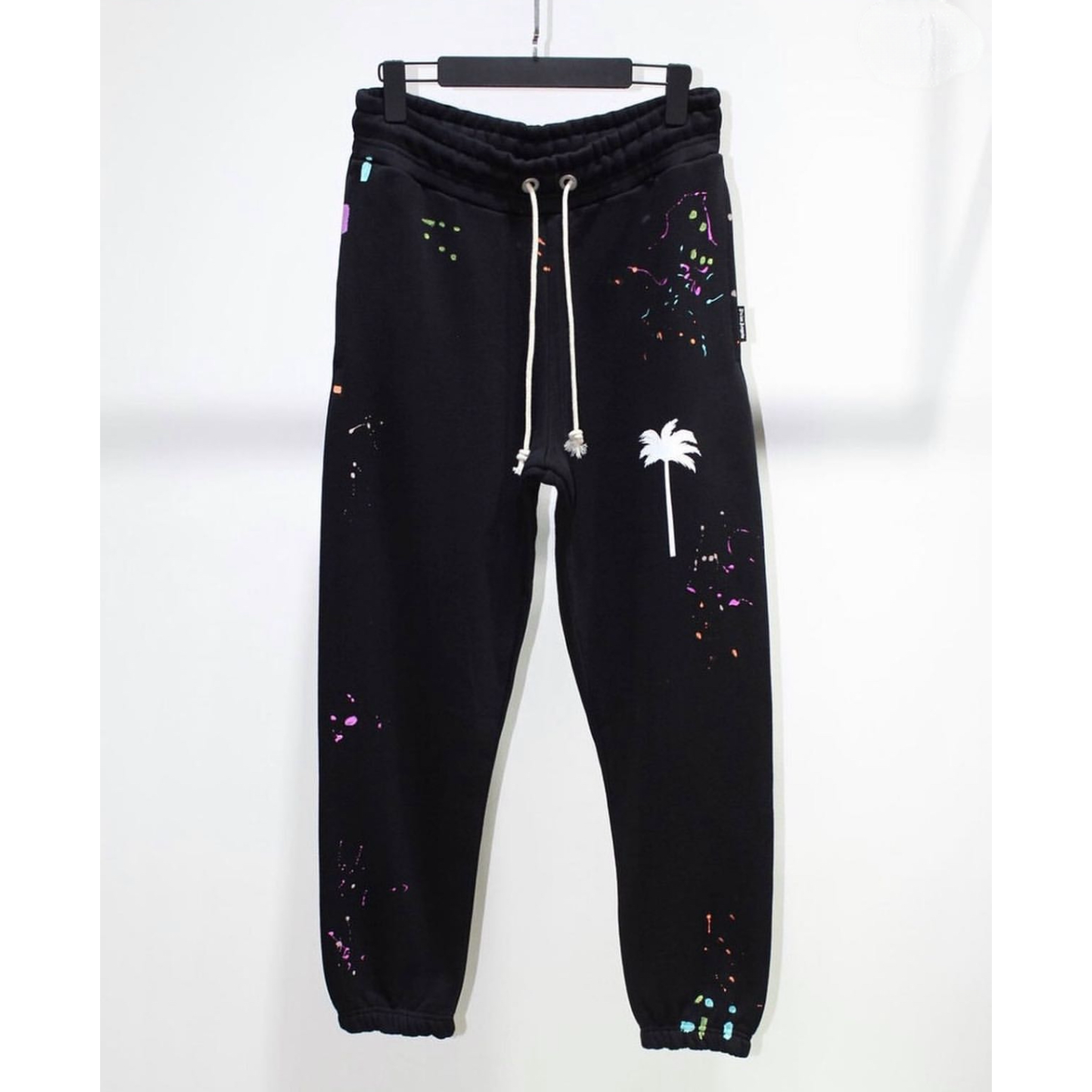 Black Cotton Track Pants