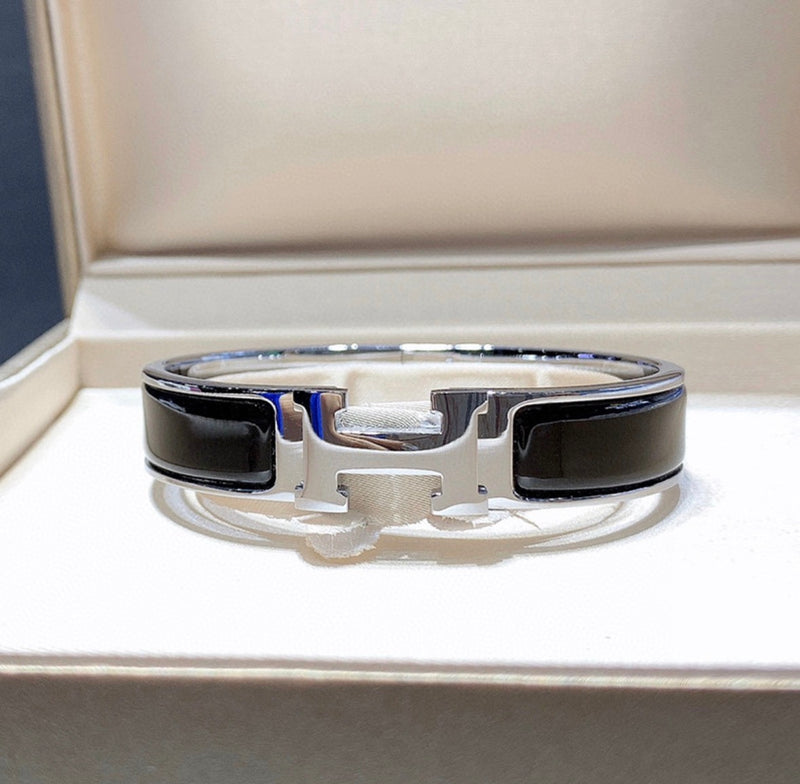 Silver Bracelet with Black