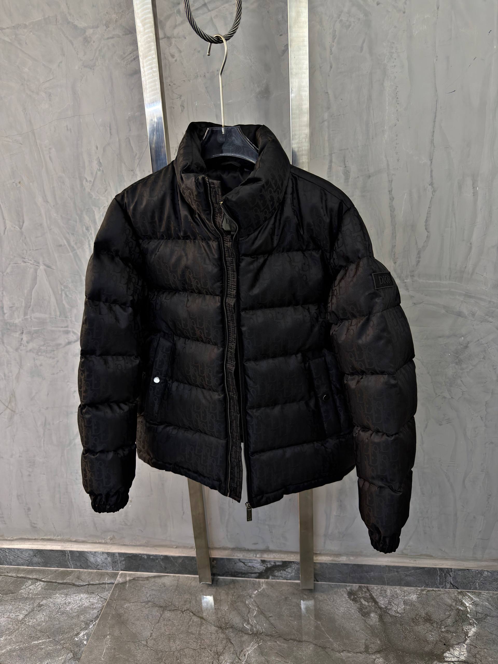 Black Puffer Monogram Jacket