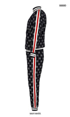 Navy Blue Monogram Tracksuit