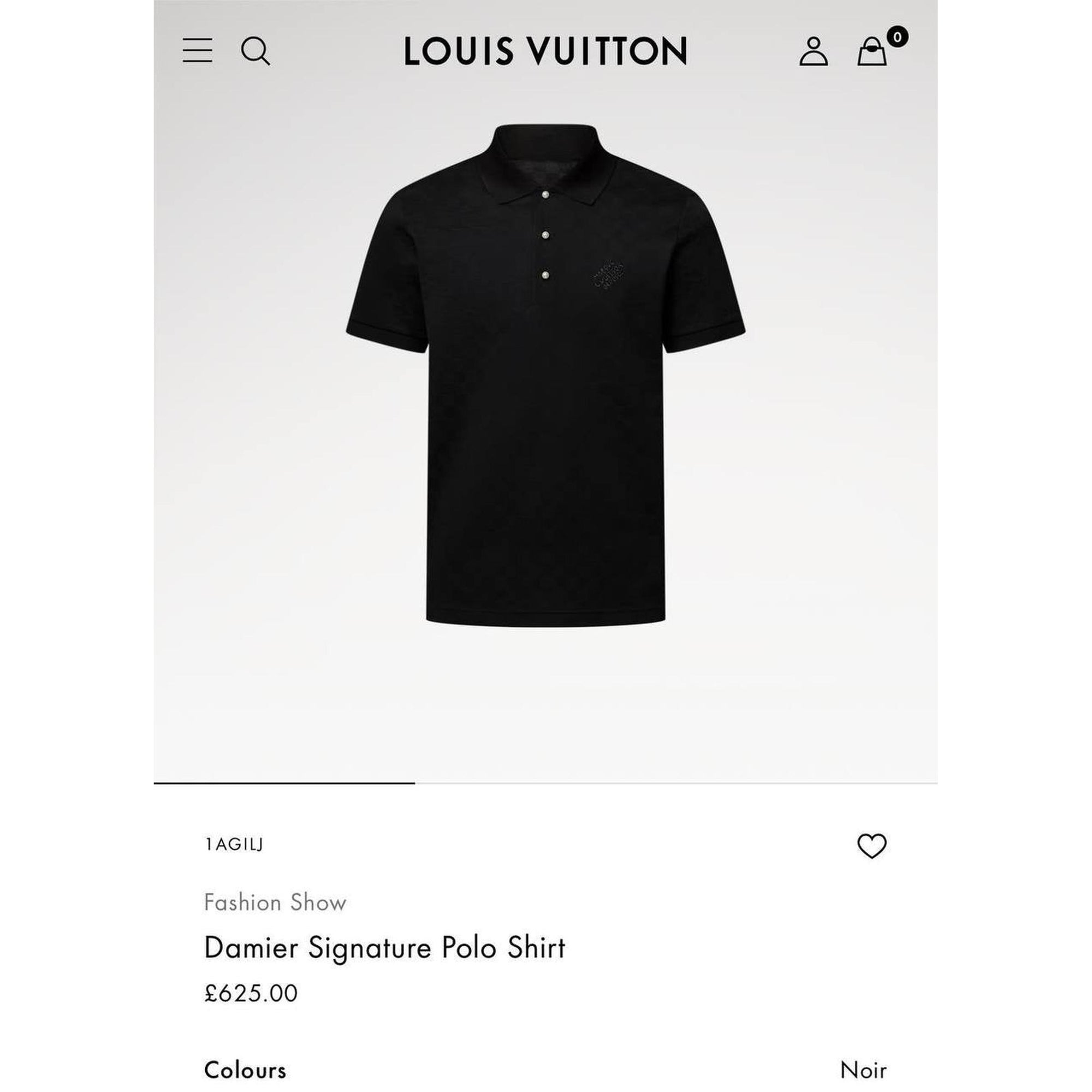 Black Monogram Polo T-shirt