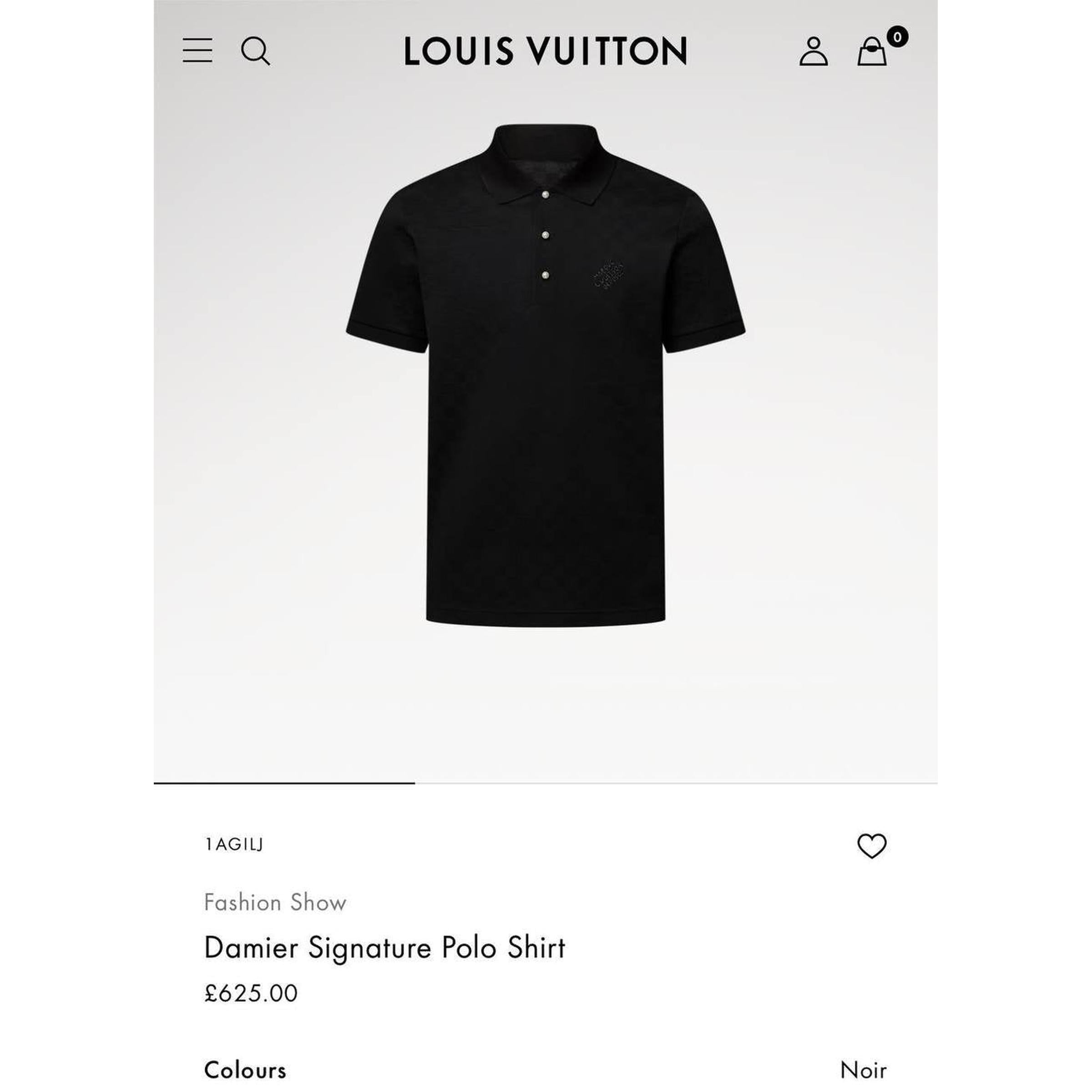 Black Monogram Polo T-shirt