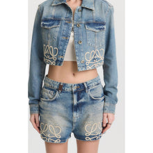Women Premium Denim Jacket with Logos