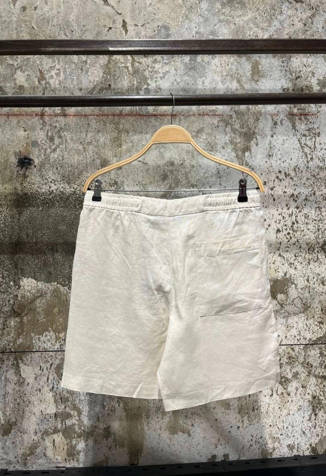 Cream Linen Shorts