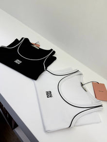 Black and White Women Cotton Top