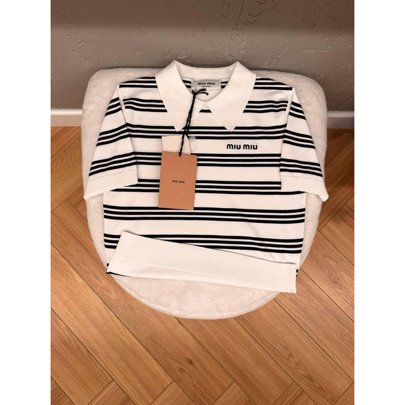 White Women Knitted T-shirt