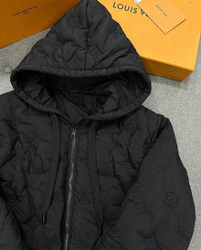 Black Monogram Bomber Jacket