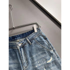 Light Blue Denim Ripped Shorts
