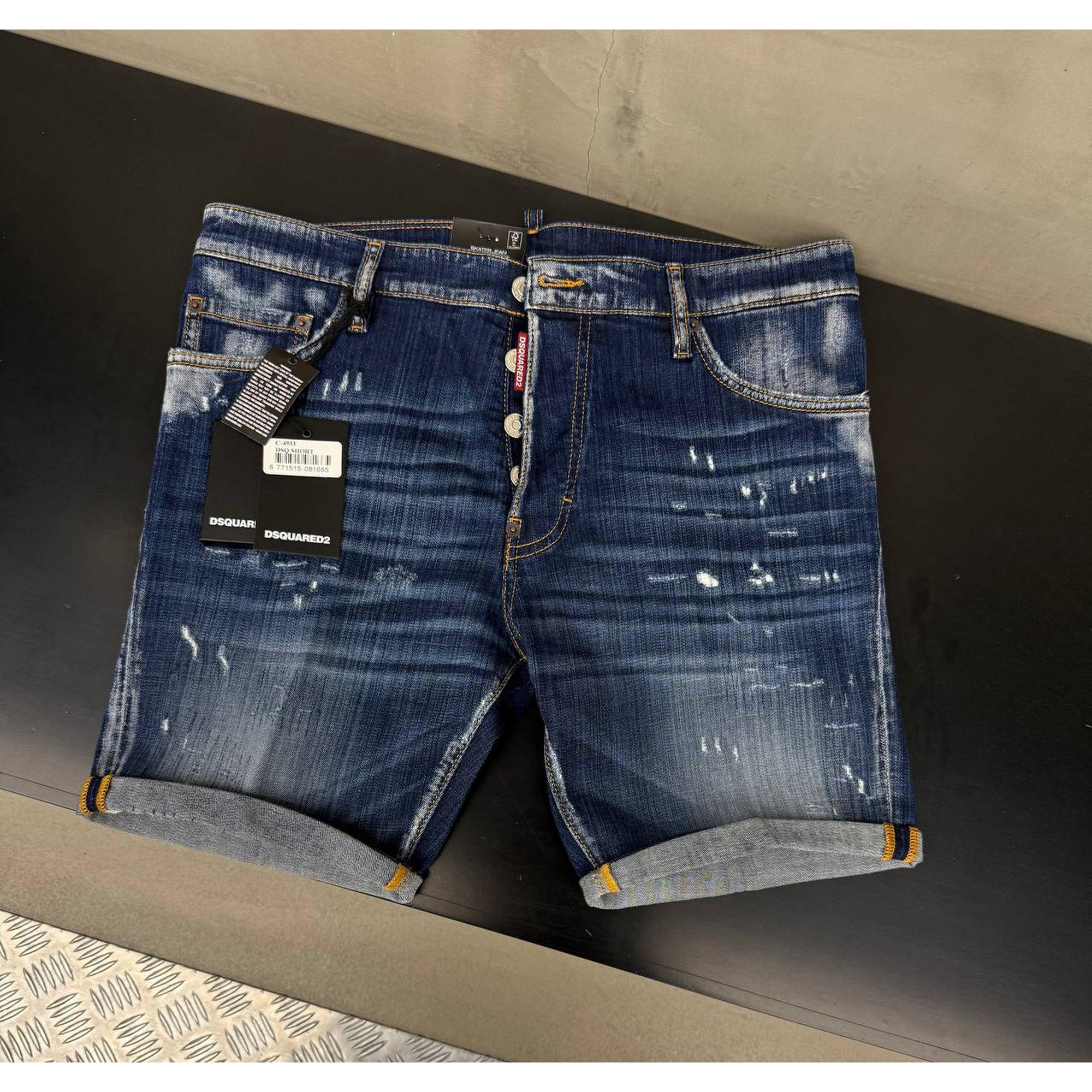 Blue Ripped Shorts