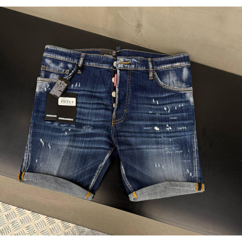 Blue Ripped Shorts