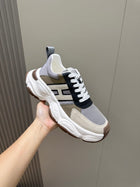 Men Sneakers in White and Brown
