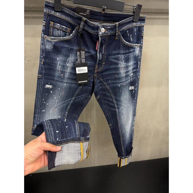 Blue Sprayed Jeans