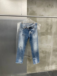 Light Blue Straight Leg Jeans