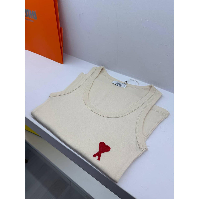 Beige Women Top with Embroidered Logo