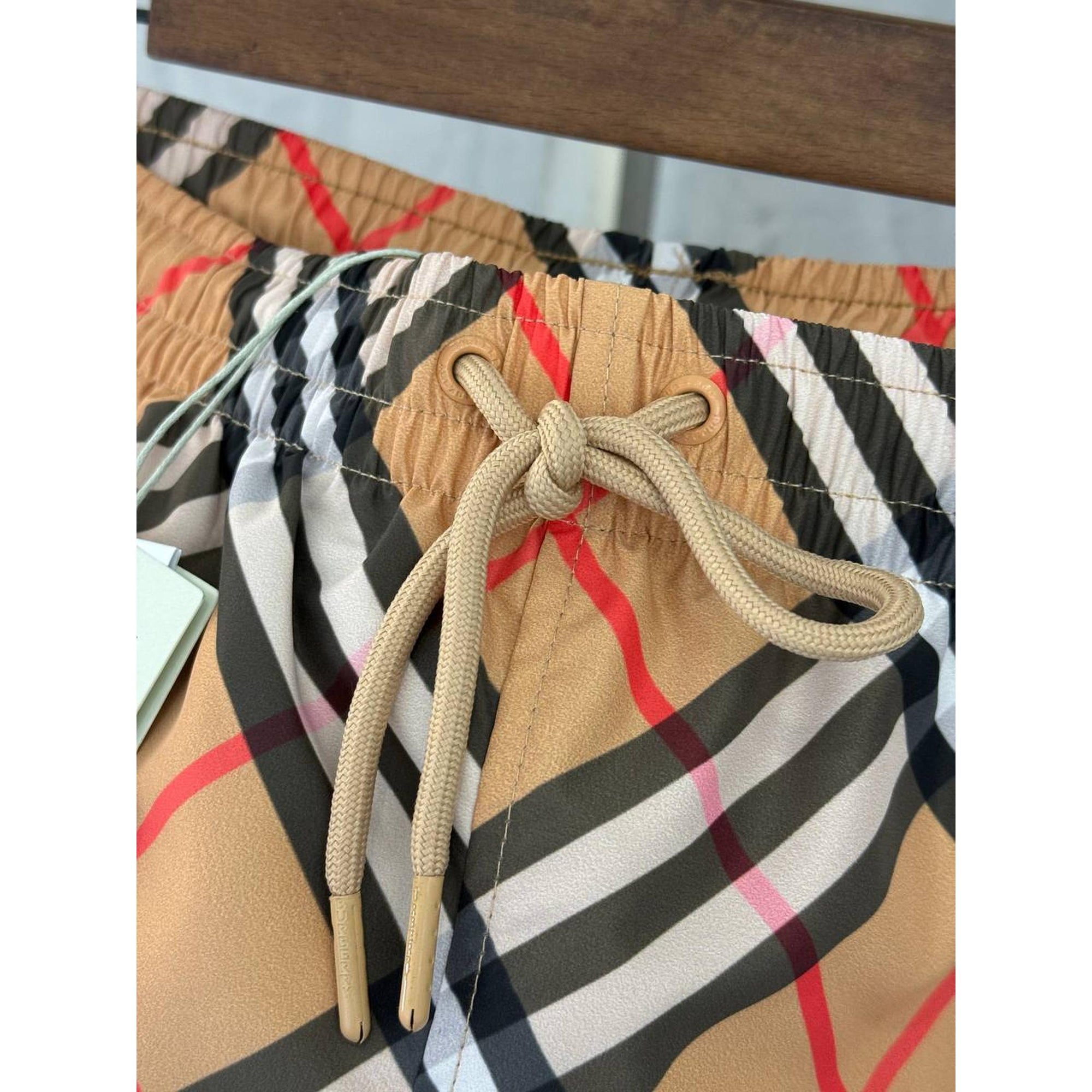Beige Monogram Swimwear Shorts