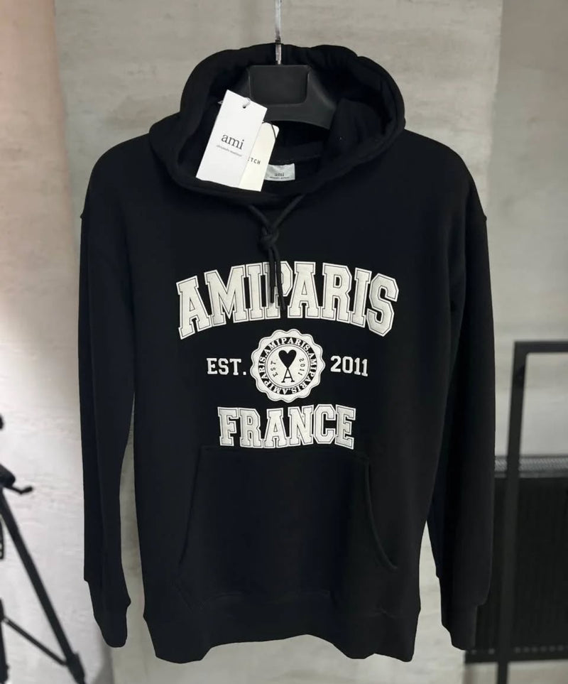 Black Cotton Hoodie