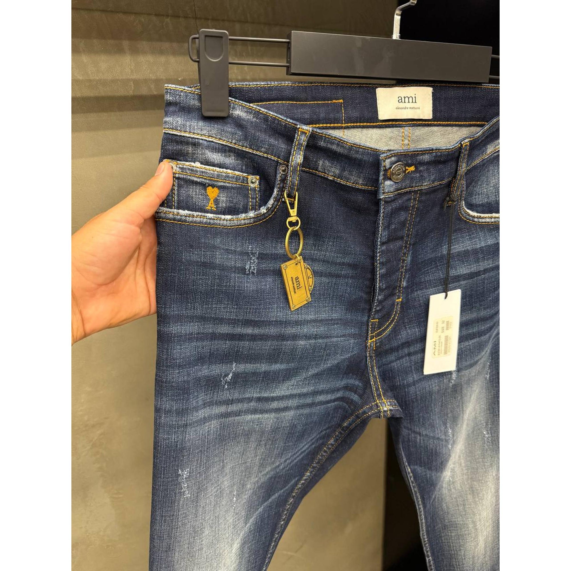 Blue Jeans with Logo