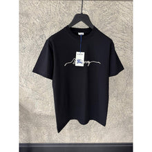 Black Oversized T-Shirt with Embroidered Logo