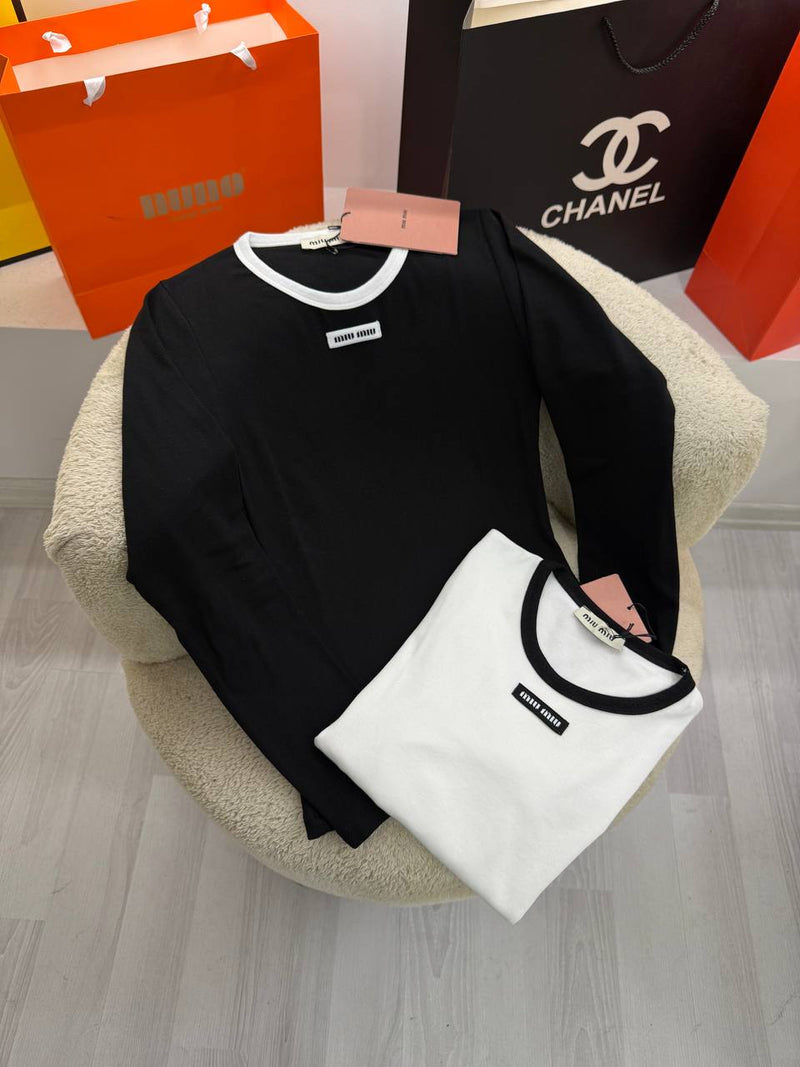 Black & White Cotton Blouse