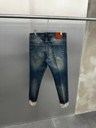 Blue Jeans with Monogram Padding