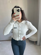 White Knitted Women’s Cardigan