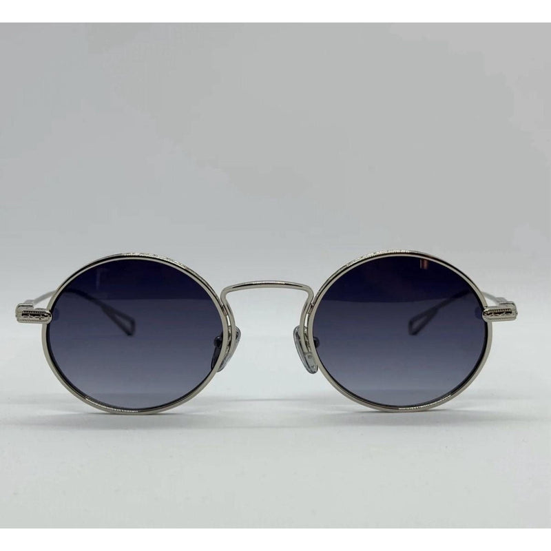 Blue Sunglasses with Silver Frames