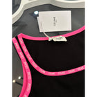 Dámský bavlněný crop top v černé a bílé barvě