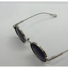 Blue Sunglasses with Silver Frames