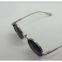 Blue Sunglasses with Silver Frames