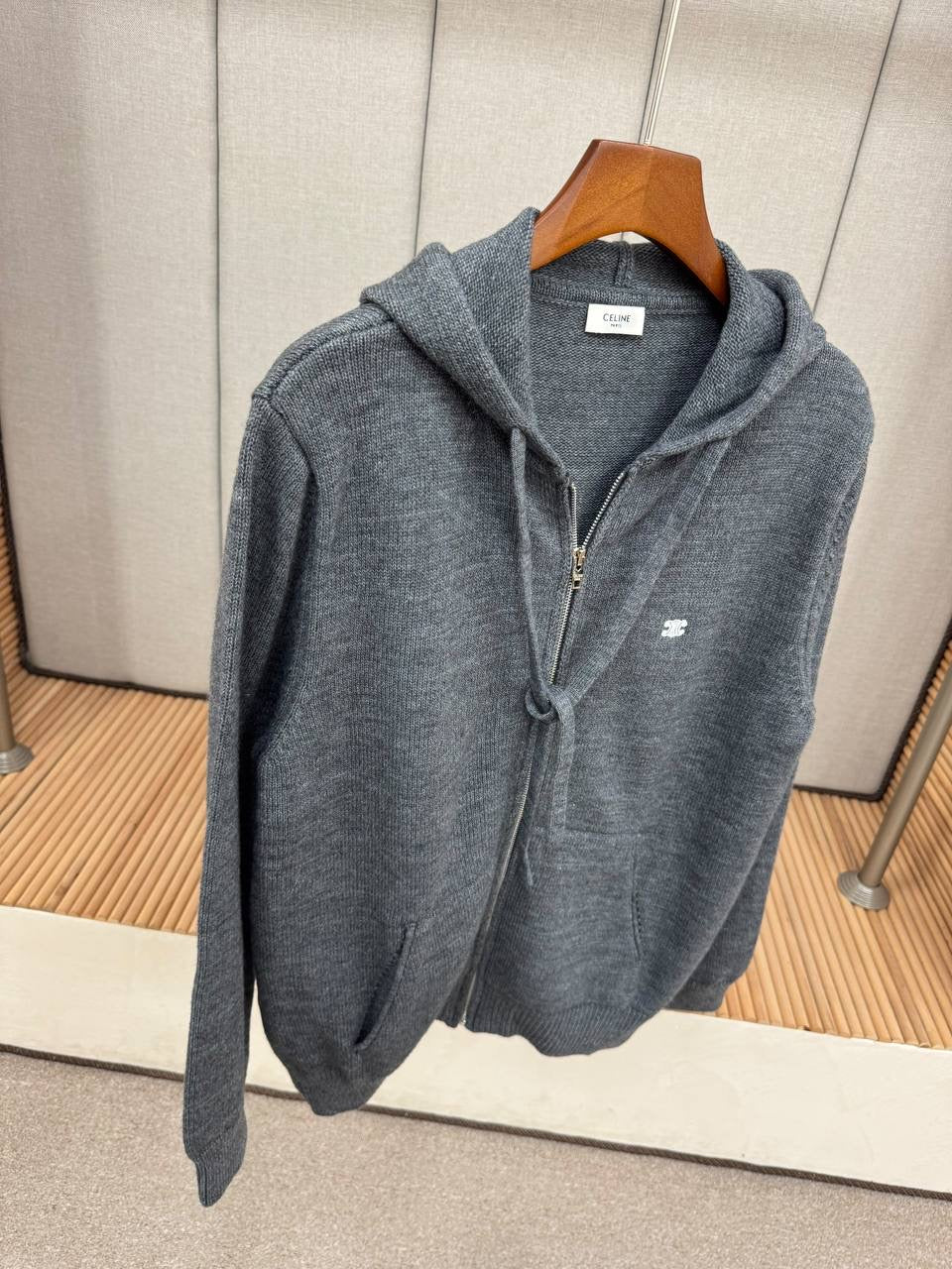 Grey Knitted Cardigan