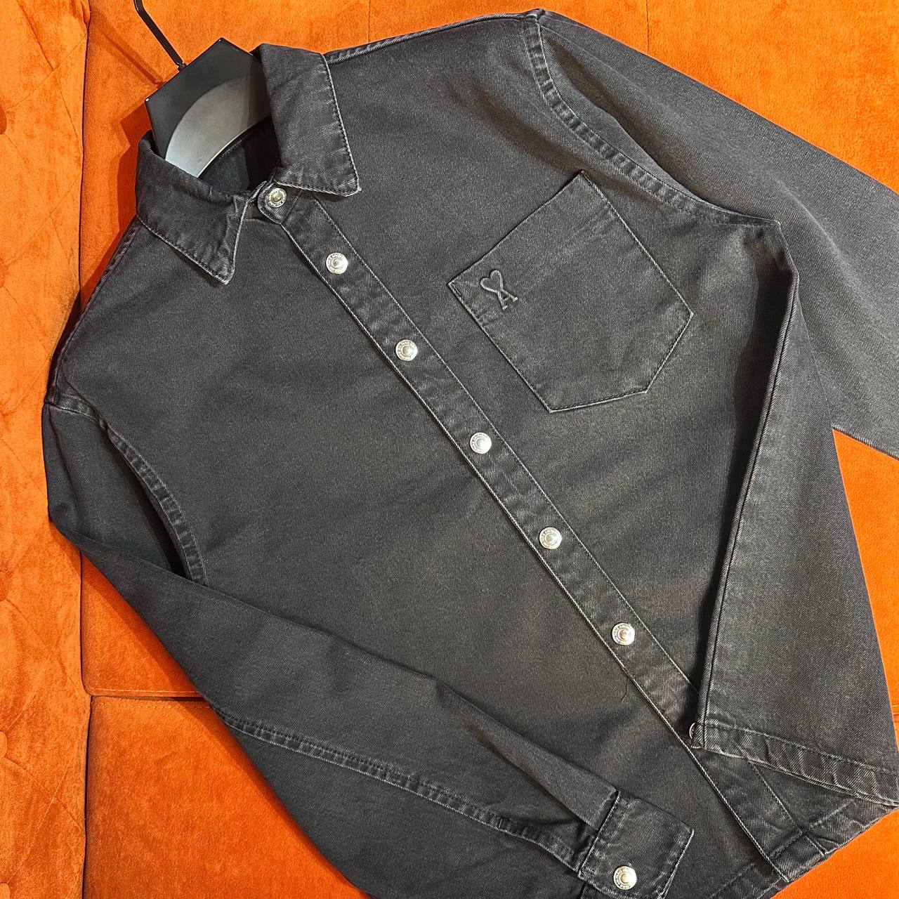 Black Denim Shirt Jacket