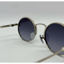 Blue Sunglasses with Silver Frames