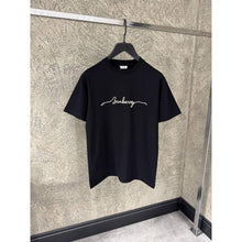 Black Oversized T-Shirt with Embroidered Logo