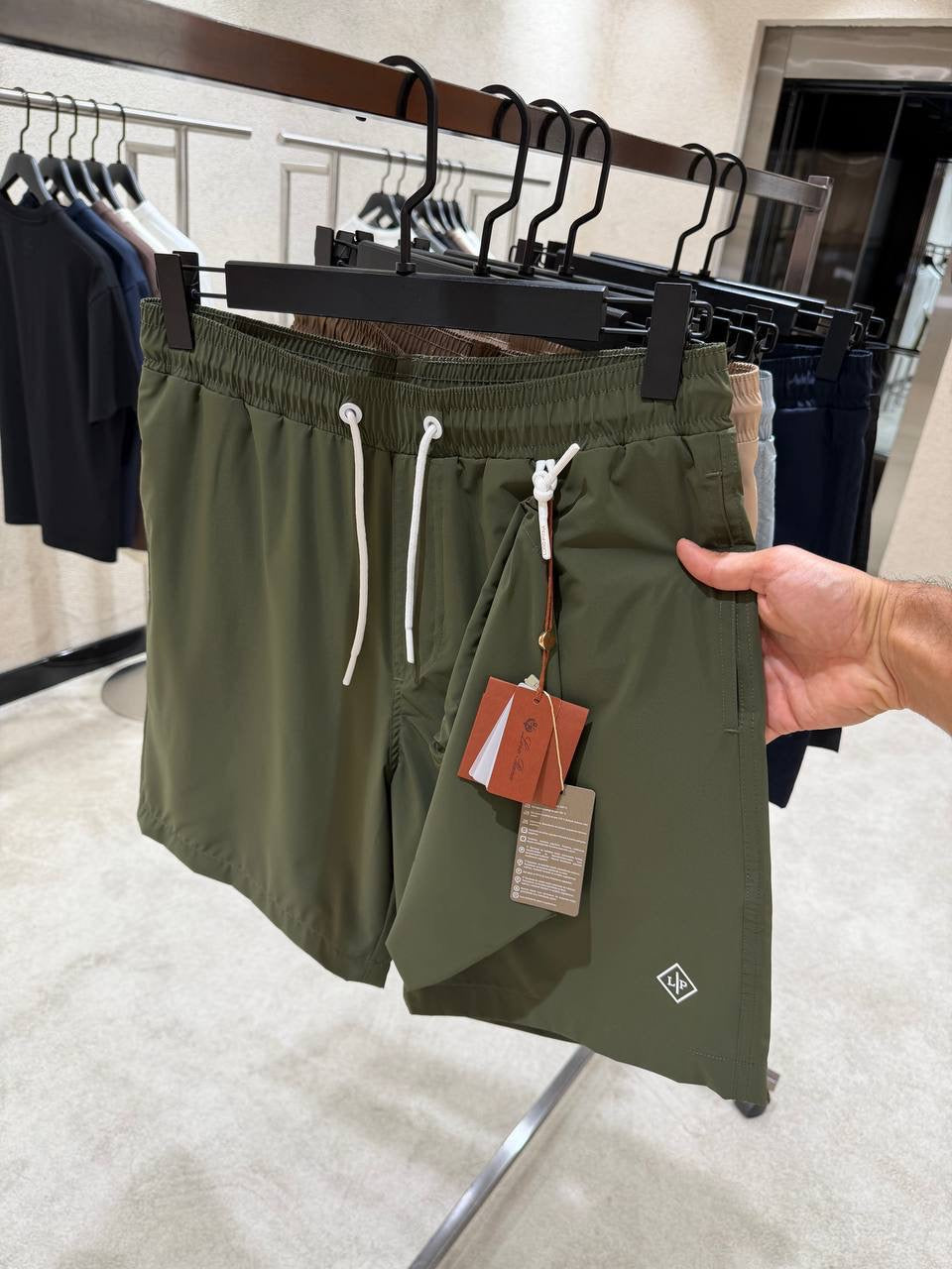Dark Green Swim Shorts