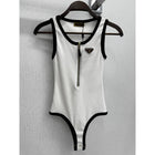 Women Cotton Zipper Body in Black and White