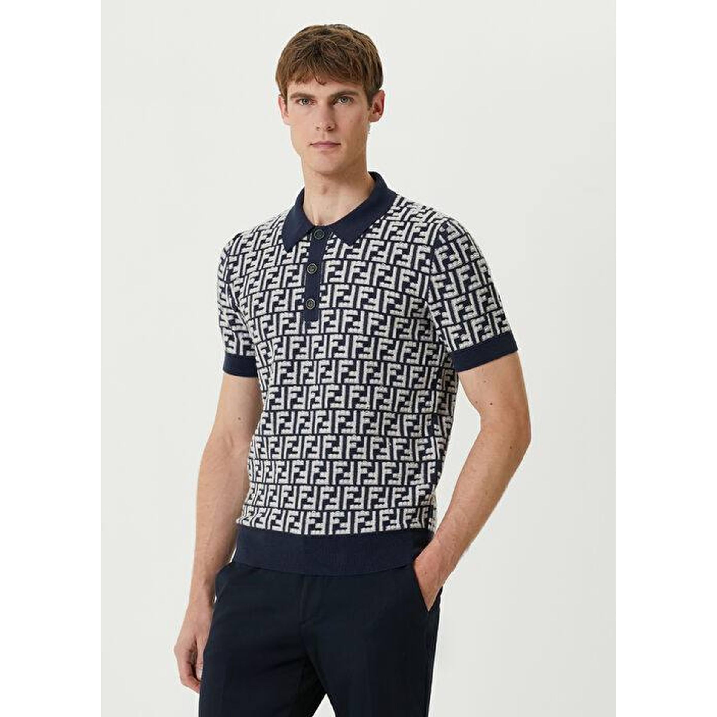 Black Monogram Polo T-Shirt