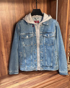 Blue Denim Jacket-Hoodie
