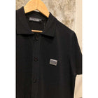 Black Cotton Polo Shirt