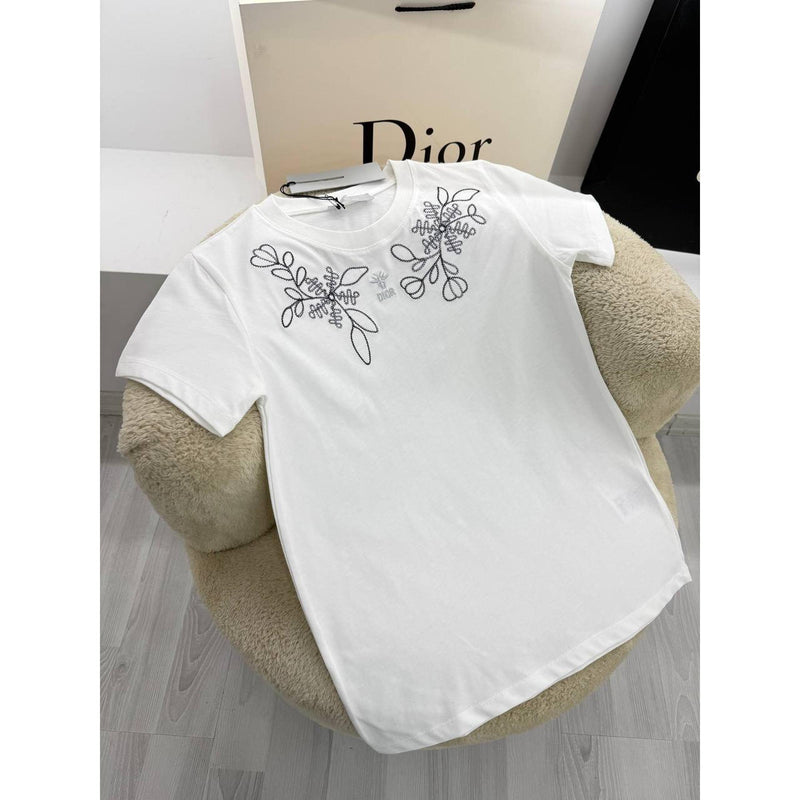 White Cotton Women T-shirt